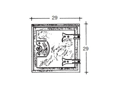ALUBOX SPORTELLO DA INCASSO IN OTTONE BRUNITO MM290X290