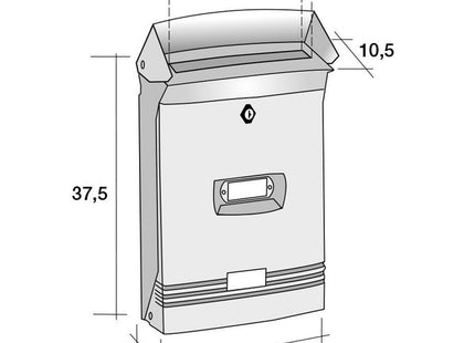 ALUBOX CASSETTA POSTALE MOD. IBIZA COLORE GRIGIO