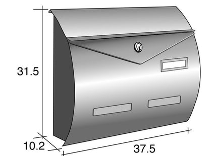 ALUBOX CASSETTA POSTALE MOD. BUSTA COLORE GRIGIO