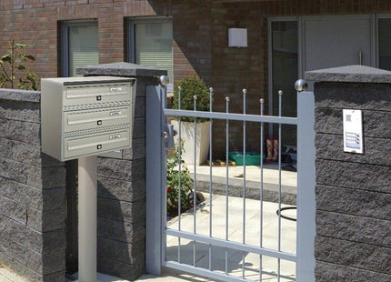ALUBOX CASELLARIO POSTALE DA ESTERNO SLIM 3 POSTI ARGENTO