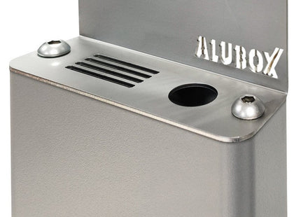 ALUBOX POSACENERE AUTOPORTANTE A COLONNA DA ESTERNO RAL9006