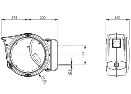 ZECA AVVOLGICAVO CON CAVO DA MT15,5 E PORTALAMPADA T306 230V