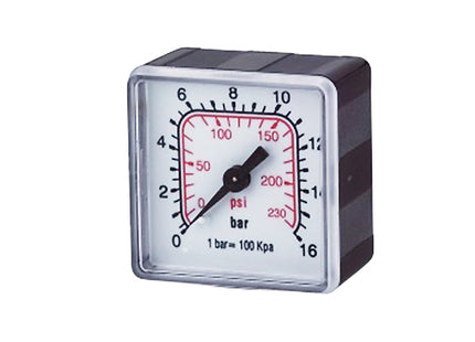 ANI ART. BM118234 MANOMETRO MM40X40 POSTERIORE DA 1/8" BAR 0/16