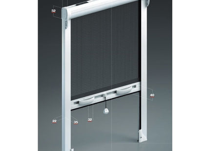 AQUATTRO ZANZARIERA A RULLO JUMBO 40 VERTICALE BRONZO