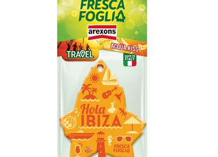 AREXONS PROFUMATORE PER AUTO FRESCA FOGLIA TRAVEL FRAGRANZA HOLA IBIZA
