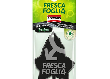 AREXONS PROFUMATORE PER AUTO FRESCA FOGLIA INSTINCT FRAGRANZA POUR HOMME