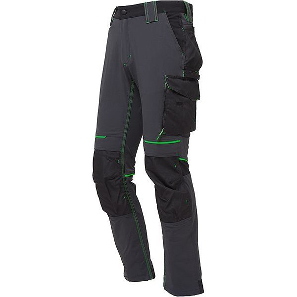 U-POWER PANTALONE IN TESSUTO ATOM COLORE ASPHALT GREY/GREEN