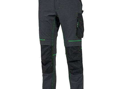U-POWER PANTALONE IN TESSUTO ATOM COLORE ASPHALT GREY/GREEN