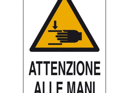 SEGNALE ATTENZIONE ALLE MANI IN ALLUMINIO