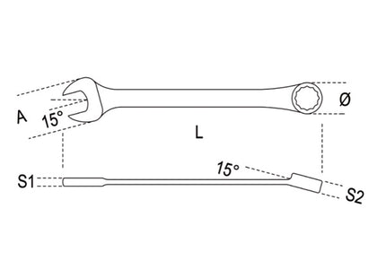 BETA    42AS CHIAVE COMBINATA A POLLICI