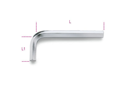 BETA    96 CHIAVE MASCHIO ESAGONALE PIEGATA CROMATA