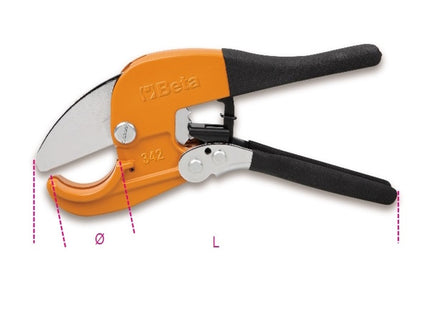 BETA   342 CESOIA A CRICCHETTO PER TUBI IN PLASTICA (A2024)