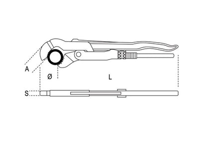 BETA   378 GIRATUBI MODELLO SVEDESE GANASCE SOTTILI A 45°