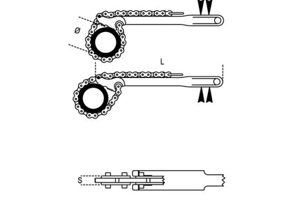 BETA   384 GIRATUBI REVERSIBILE A CATENA DA 4"