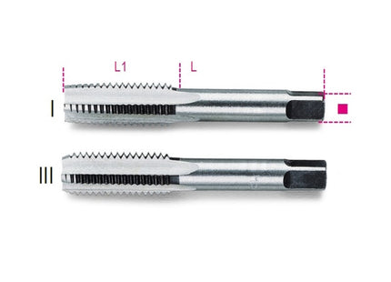 BETA   433 SERIE DI 2 MASCHI A MANO PASSO FINE MF12X0,75