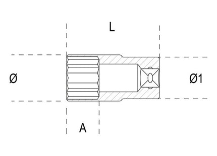BETA   920AL CHIAVE A BUSSOLA A MANO 1/2&quot; ESAGONALE LUNGA
