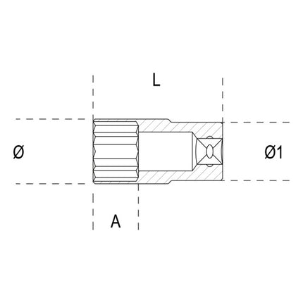 BETA   920AL CHIAVE A BUSSOLA A MANO 1/2&quot; ESAGONALE LUNGA