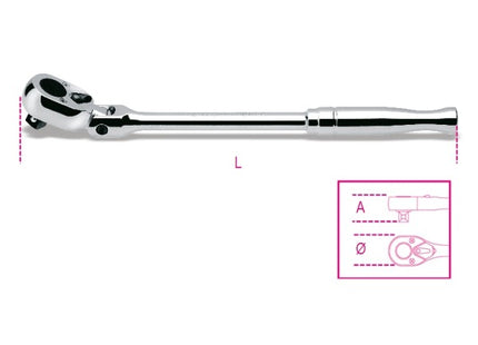 BETA   920M/56 CRICCHETTO REVERSIBILE SNODATO IN METALLO 1/2"