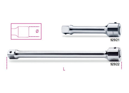 BETA   929/... PROLUNGA CON ATTACCO QUADRO MASCHIO E FEMMINA 1&quot;