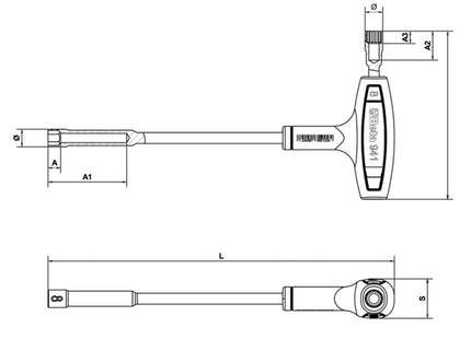 BETA   941 CHIAVE A PIPA ESAGONALE-POLIGONALE CON IMPUGNATURA