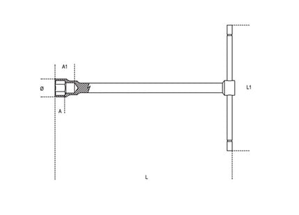 BETA   950 CHIAVE A T SEMPLICE ESAGONALE