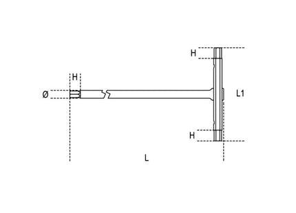 BETA   951 CHIAVE A T CON 3 ESTREMITA&apos; MASCHIO ESAGONALE