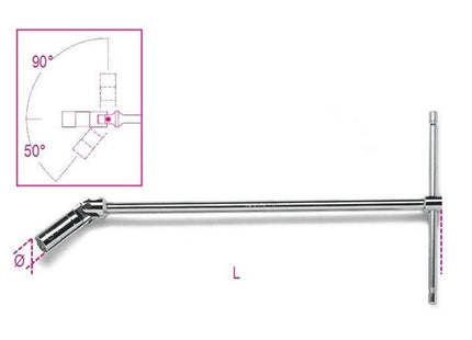 BETA   959L MM.20.8 CHIAVE A T CON BUSSOLA SNODATA PER CANDELE LUNGA*
