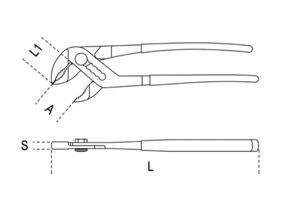 BETA  1048VN PINZA REGOLABILE VERNICIATA ARANCIO CERNIERA CHIUSA