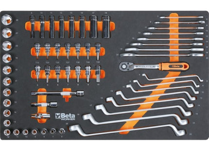 BETA BW2400SO7/E-M CASSETTIERA CON 7 CASSETTI + 309 UTENSILI ARANCIO