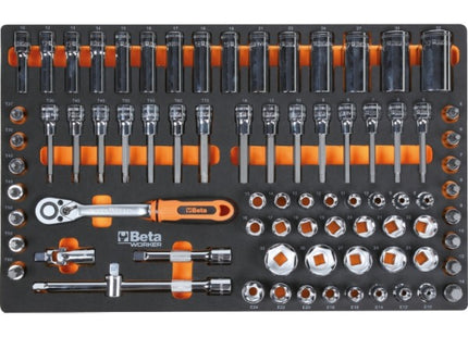 BETA BW2400SXLO9/E-XL CASSETTIERA CON 9 CASSETTI + 487 UTENSILI ARANCIO