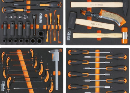 BETA BW2400SXLO9/E-XL CASSETTIERA CON 9 CASSETTI + 487 UTENSILI ARANCIO