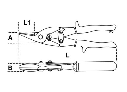 BETA  1122 CESOIA A DOPPIA LEVA LAME DIRITTE MM250
