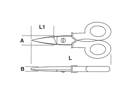 BETA  1128BSX FORBICI PER ELETTRICISTI IN INOX LAME DIRITTE
