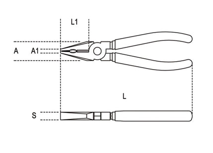 BETA  1150BM PINZA UNIVERSALE CROMATA LUCIDA