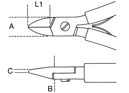 BETA  1183BM TRONCHESE PER ELETTRONICA A TAGLIENTI DIAGONALI MM120
