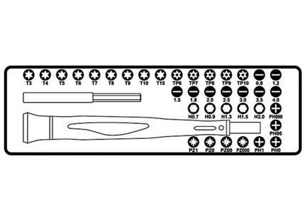 BETA  1256/C36-2 MICROGIRAVITE CON 36 INSERTI E PROLUNGA (A2024)