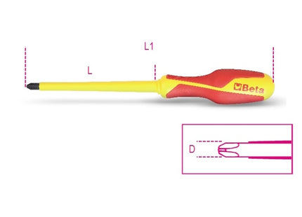 BETA  1272MQ GIRAVITE PUNTA A CROCE PHILLIPS ISOLATO 1000V