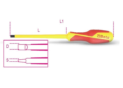 BETA  1274MQ GIRAVITE PUNTA A TAGLIO ISOLATO 1000V