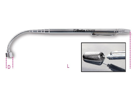 BETA  1712TF MAGNETE TELESCOPICO CON TESTA FLESSIBILE