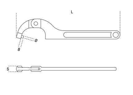BETA    99ST CHIAVE A SETTORE ARTICOLATA CON NASELLO TONDO
