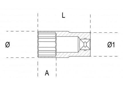 BETA   920BL CHIAVE A BUSSOLA A MANO 1/2&quot; POLIGONALE LUNGA
