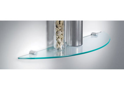 BOLIS MENSOLA VITRA TONDA IN VETRO SABBIATO MM160X580