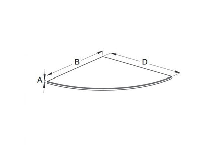 BOLIS MENSOLA VITRA AD ANGOLO IN VETRO SABBIATO