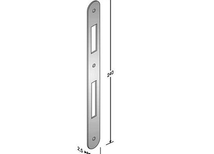 BONAITI CONTROPIASTRA BORDO TONDO BRONZATA MM.240X22 ART. G141