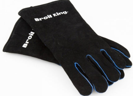 BROIL KING COPPIA DI GUANTI COIBENTATI IN CROSTA DI PELLE NERA TG.UNICA