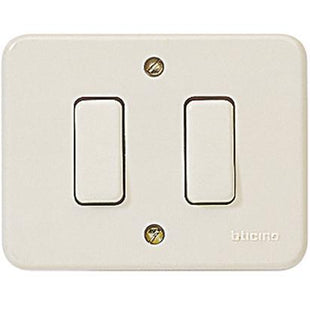 BTICINO DOMINO 2 DEVIATORI UNIPOLARI 6A AVORIO
