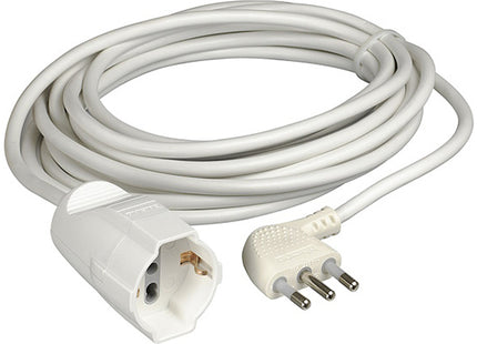BTICINO PROLUNGA CON SPINA 2P+T PRESA SCHUKO 10/16A CAVO DA MT5 BIANCO