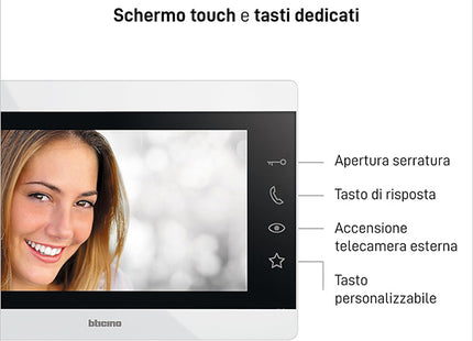 BTICINO VIDEOCITOFONO 7" EASYKIT ESSENTIAL 2 FILI MONOFAMILIARE PLUG-IN