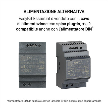 BTICINO VIDEOCITOFONO 7" EASYKIT ESSENTIAL 2 FILI MONOFAMILIARE PLUG-IN