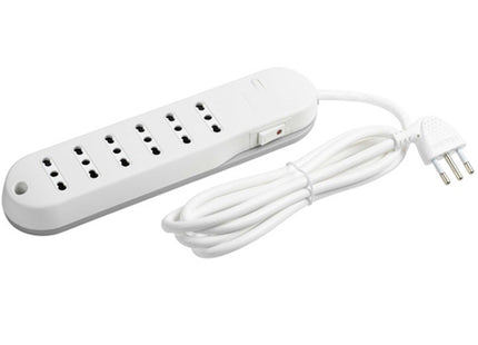 BTICINO MULTIPRESA SLIM6 6 PRESE CAVO DA MT1,5 SPINA 10A BIANCO